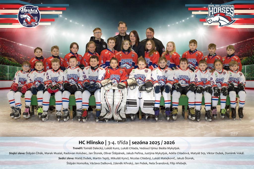 Týmové foto  3. a 4. třída sezóna 2025 2026